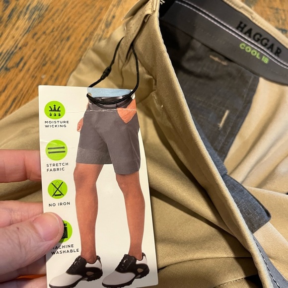 HAGGAR – Men’s Premium Cool 18 Shorts Bundle (2) Size 42 - Picture 6 of 8